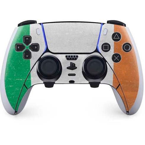 Ireland Flag Distressed PS5 DualSense Edge Pro Controller Skin